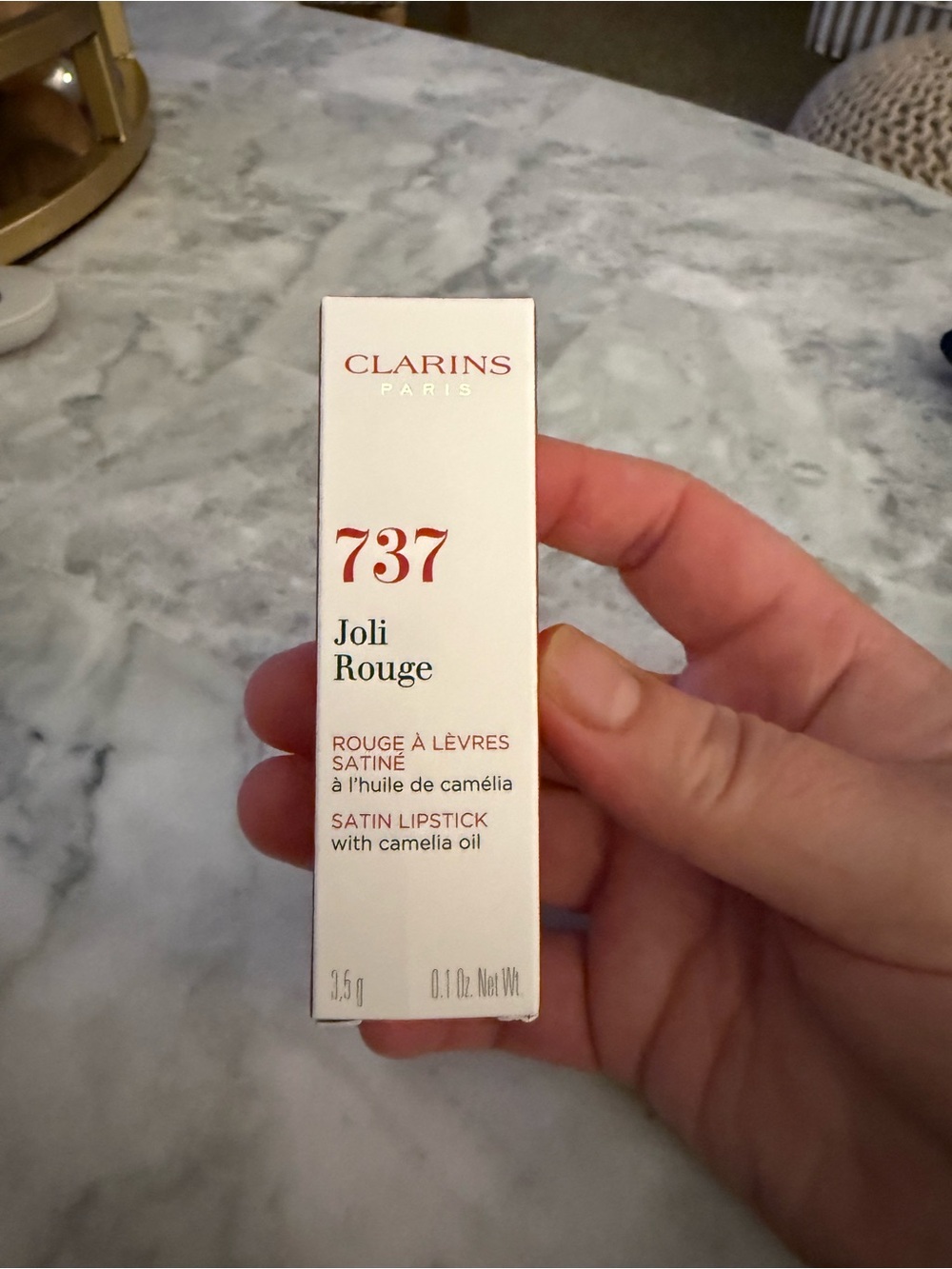 Clarins Joli Rouge Satin Lipstick 737 - spicy cinnamon